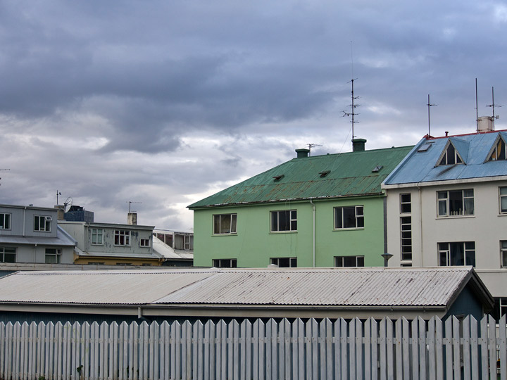 pastel buildings in reykjavik iceland
