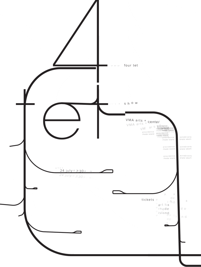 Speculative design for a Four Tet concert poster